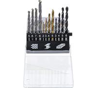 KRAFTMANN 50812 - Set di punte per trapano combinate, 2-8 mm, 12 pezzi, in metallo, legno, pietra