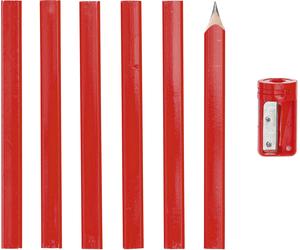 Kraftmann Matite Da Carpentiere Con Temperino 7 Pezzi