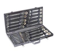 KRAFTMANN - Set di chiavi a cricchetto, strumenti, 22 pezzi di robusto metallo al cromo-vanadio