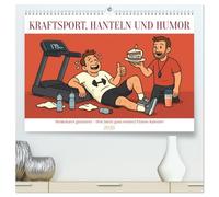 Kraftsport, Hanteln und Humor (hochwertiger Premium Wandkalender 2026 DIN A2 quer), Kunstdruck in Hochglanz: Mit Witz und Charme bringt dieser ... in dein Sportjahr als jeder Proteinshake
