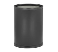 Kraftware Vinyl & Mylar Ovale Cestino dei rifiuti, Black, 14'