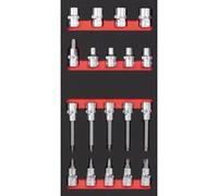 Kraftwerk 105.401.011 Set di bussole 1/2" TX 19-pz. Inlay 20x40