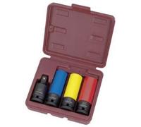 Kraftwerk 3083 4 pz - Set bussole a macchina 1/2" rivestite con snodo