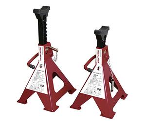 KRAFTWERK 38106 - Cavalletti di sostegno per auto, 2 cavalletti da 6 t, altezza regolabile 382 - 600 mm, cavalletti di supporto per auto, SUV e furgoni