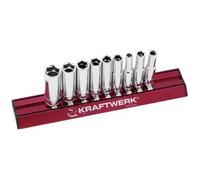 Kraftwerk Tools 101599 9pz- Set MAGALU di chiavi a bussola lunghe in pollici 1/4"