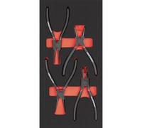 Kraftwerk Tools 105.401.007 Set di pinze per seeger 4 pz. Inlay 20x40