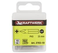 Kraftwerk Tools 2703-10 1/4'' Inserto Phillips 25 mm Nr. 3, 10 pz.