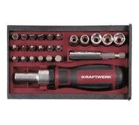 Kraftwerk Tools 306.378.003 Scatola di bit cacciavite a cricchetto 1/4", 25 pz.
