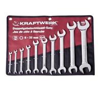 Kraftwerk Tools 3553R 10pz. - Ass. Di chiavi a forchetta doppia, lucide 6-32mm in