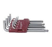 Kraftwerk Tools 3608 9pz- Serie chiavi maschio Torx T10-T50, lucide