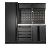 Kraftwerk Tools 3964A-BLK-IX Parete d'officina MOBILIO BLK a 3 elementi Inox.