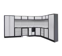 Kraftwerk Tools 3964EIX Parete d'officina MOBILIO a 8 elementi - Inox.