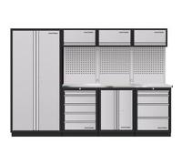 Kraftwerk Tools 3964GIX Parete d'officina MOBILIO a 4 elementi Acciaio inossidabile