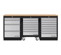 Kraftwerk Tools 3964K-4R8 Mobilio 3 Combicon carrello da officina, faggio, 3 cassetti
