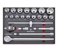 Kraftwerk Tools 4902-090 22pz Set chiavi a bussola EVA 3/4"+4081-34