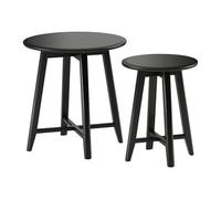 KRAGSTA - Set di tavolini, Set di 2, colore: nero
