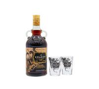 Kraken - Dark Caramel & Cornish Sea Salt Black Spiced Rum (Includes Shot Glas...