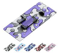 Kraken Keyboards Drip - Tappetino per Mouse da Gioco XXL, Motivo Floreale, Colore Viola/Lavanda, 91,4 x 40,6 cm