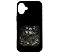 Kraken Storm Tallship Shantycore Custodia per iPhone 16 Plus
