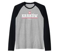 Krakow Poland/Polska Maglia con Maniche Raglan