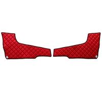 KRAM-TRUCK Pannelli Laterali Trapuntati sulla Porta, 2 Pezzi, Compatibile con Volvo FH4 2013, Rosso, Chiusura con Velcro, Pelle Sintetica su Spugna 1 cm, Certificato di igiene