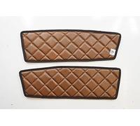 KRAM-TRUCK Parti Laterali trapuntate per Porte 2 Pezzi, Compatibile con DAF XF105 06-12, Marrone Chiaro, Chiusura in Velcro, Pelle Sintetica Spugna 1 cm, Certificato di igiene