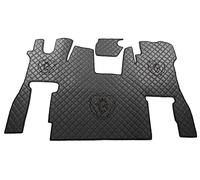 KRAM-TRUCK Tappetini Trapuntati e Ricamati Compatibili con Scania S dal 2017 Modello con Sedile Passeggero Fisso con Cavalletto per Pavimento in Gommapiuma 10mm Colore Grafite