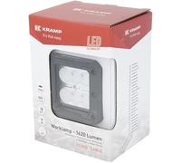 Kramp LA10092 Faro da lavoro LED, 18W, 1620 lm, quadrato, 10-30V, 85x76x81 mm