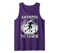 Kramperl T | Maschera Krampus | Figura Leggendaria Krampus Canotta, Uomo, Viola, L