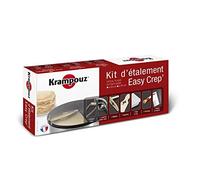 KRAMPOUZ - Kit di spalmatura EASY CREP’ per crepiera di diametro 35 cm - Utensile spalmatore in acciaio inox - Per crêpe grandi, sottili e rotonde - Accessori in dotazione - Rif. AKE83