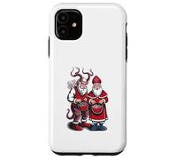 Krampus and St Nicholas Naughty or Nice Kids Christmas Custodia per iPhone 11