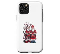 Krampus and St Nicholas Naughty or Nice Kids Christmas Custodia per iPhone 11 Pro