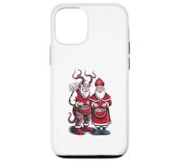 Krampus and St Nicholas Naughty or Nice Kids Christmas Custodia per iPhone 12/12 Pro