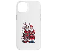 Krampus and St Nicholas Naughty or Nice Kids Christmas Custodia per iPhone 14 Plus