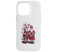 Krampus and St Nicholas Naughty or Nice Kids Christmas Custodia per iPhone 14 Pro Max