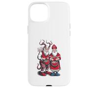 Krampus and St Nicholas Naughty or Nice Kids Christmas Custodia per iPhone 15 Plus