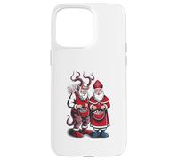 Krampus and St Nicholas Naughty or Nice Kids Christmas Custodia per iPhone 15 Pro Max