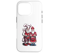 Krampus and St Nicholas Naughty or Nice Kids Christmas Custodia per iPhone 16 Pro