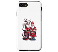 Krampus and St Nicholas Naughty or Nice Kids Christmas Custodia per iPhone SE (2020) / 7/8