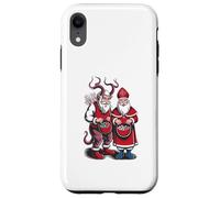 Krampus and St Nicholas Naughty or Nice Kids Christmas Custodia per iPhone XR
