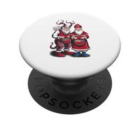 Krampus and St Nicholas Naughty or Nice Kids Christmas PopSockets PopGrip Adesivo