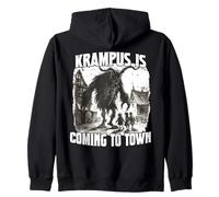 Krampus Babbo Natale demoniaco Kramperl T Krampus Run Felpa con Cappuccio
