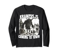 Krampus Babbo Natale demoniaco Kramperl T Krampus Run Maglia a Manica