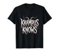 Krampus Conosce Il Folklore Cornuto di Natale Oscuro Maglietta
