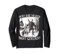 Krampus Demone Babbo Natale Kramperl T Krampus Run Maglia a Manica