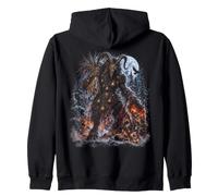 Krampus Natale Inverno Folklore Horror Art Felpa con Cappuccio