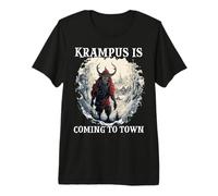Krampus Sta arrivando Kramperl | Costume da Babbo Natale Maglietta Premium