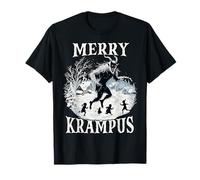 Krampus T | Babbo Natale Spaventoso | Maschera Krampus Bartl Maglietta