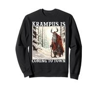 Krampus T Creepy Babbo Natale Kramperl Maschera Krampus Felpa