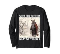 Krampus T Demoniaca Babbo Natale Kramperl Krampus Maschera Maglia a Manica